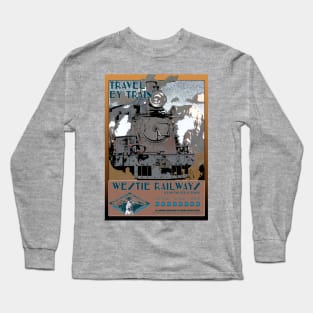 Retro Steam Rail Travel_05 Long Sleeve T-Shirt